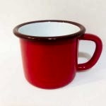 Emaye Kupa Kırmızı Beyaz