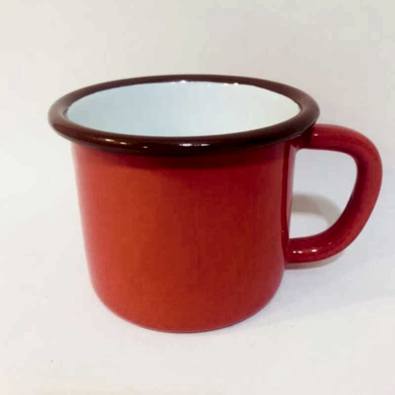 Emaye Kupa Kırmızı Beyaz