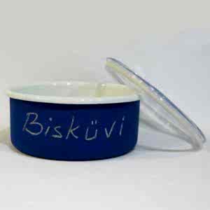 Emaye Bisküvi Kutusu Mavi