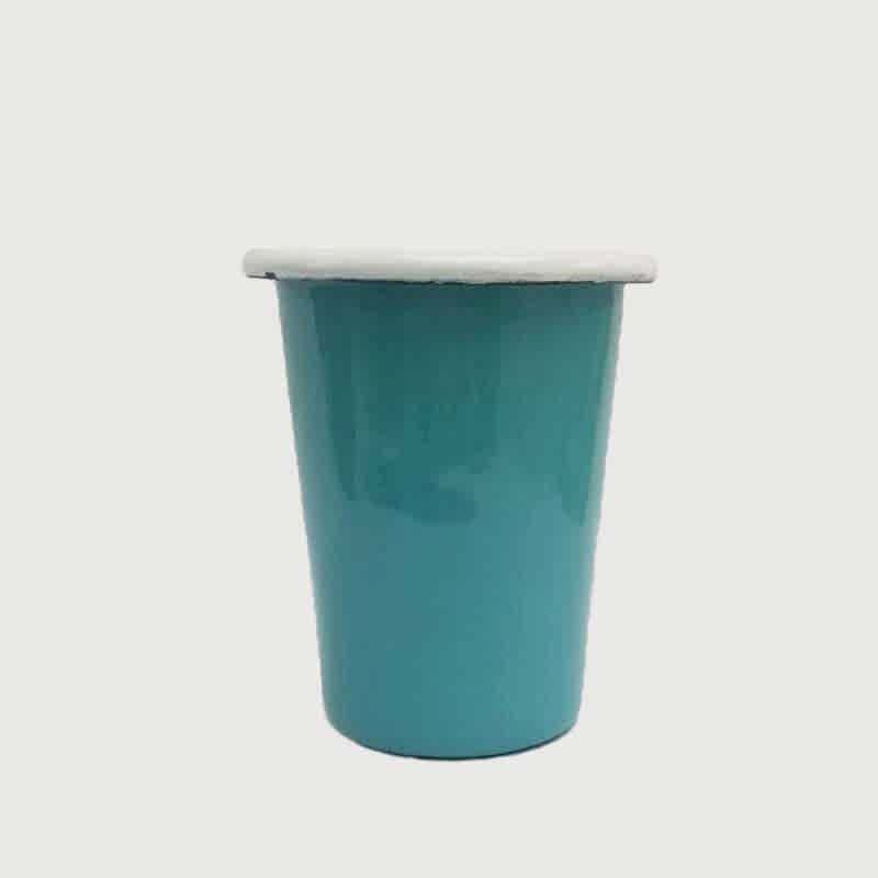 Emaye Konik Bardak Küçük Turkuaz