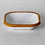 Emaye Mini Kare Meze Tabağı Oksit Sarı