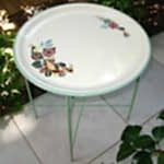 Emaye Sehpa Tavus Kuşu