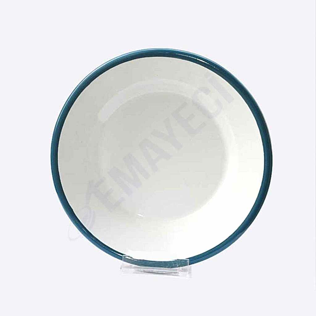 Emaye Servis Tabağı 21 cm Petrol Yeşili