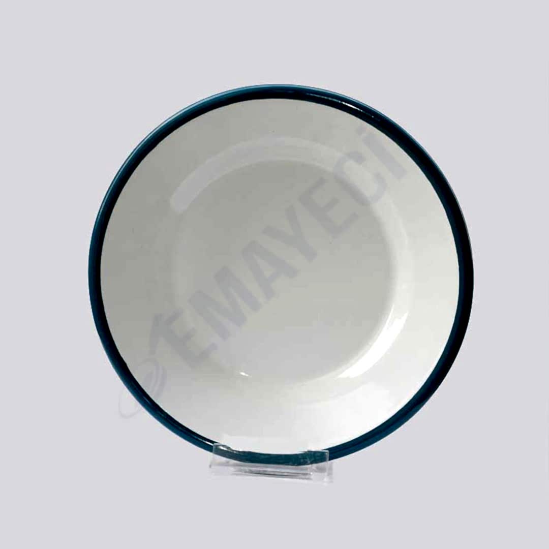 Emaye Servis Tabağı 21 cm Petrol Yeşili