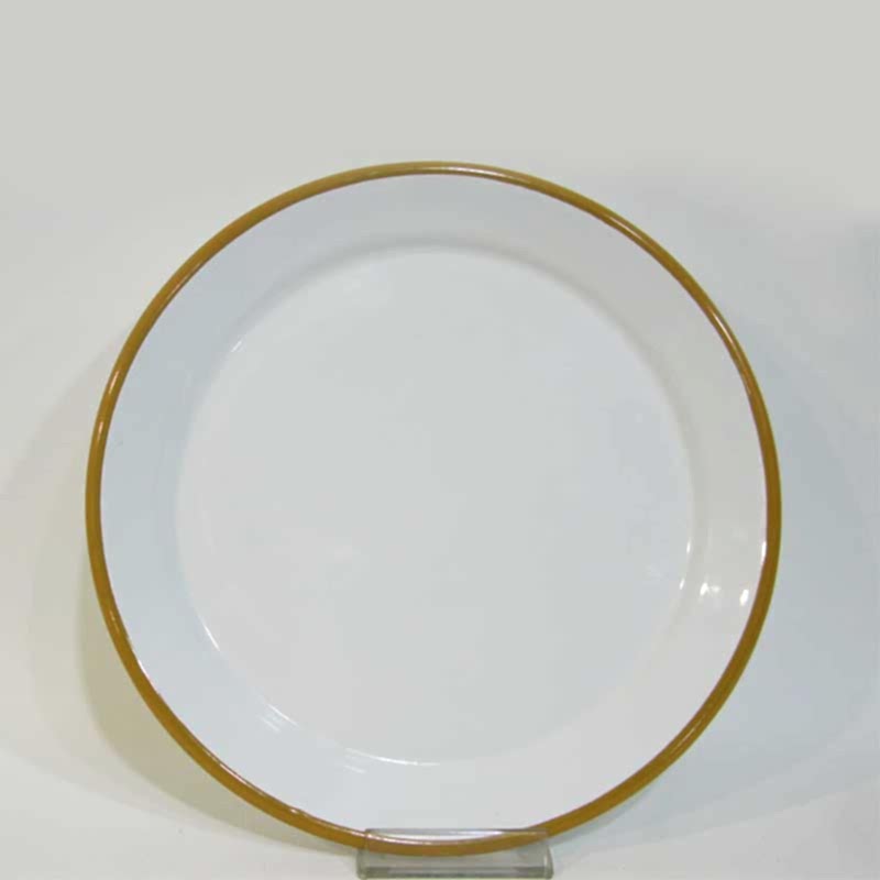 Emaye Servis Tabağı 25 cm Oksit Sarı