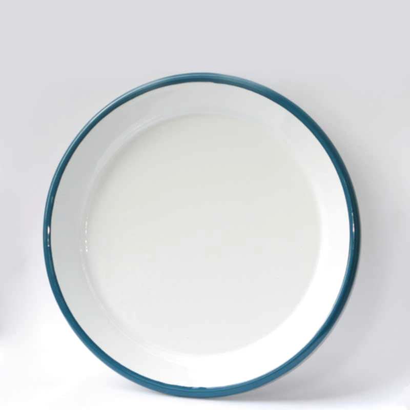 Emaye Servis Tabağı 25 cm Petrol Yeşili