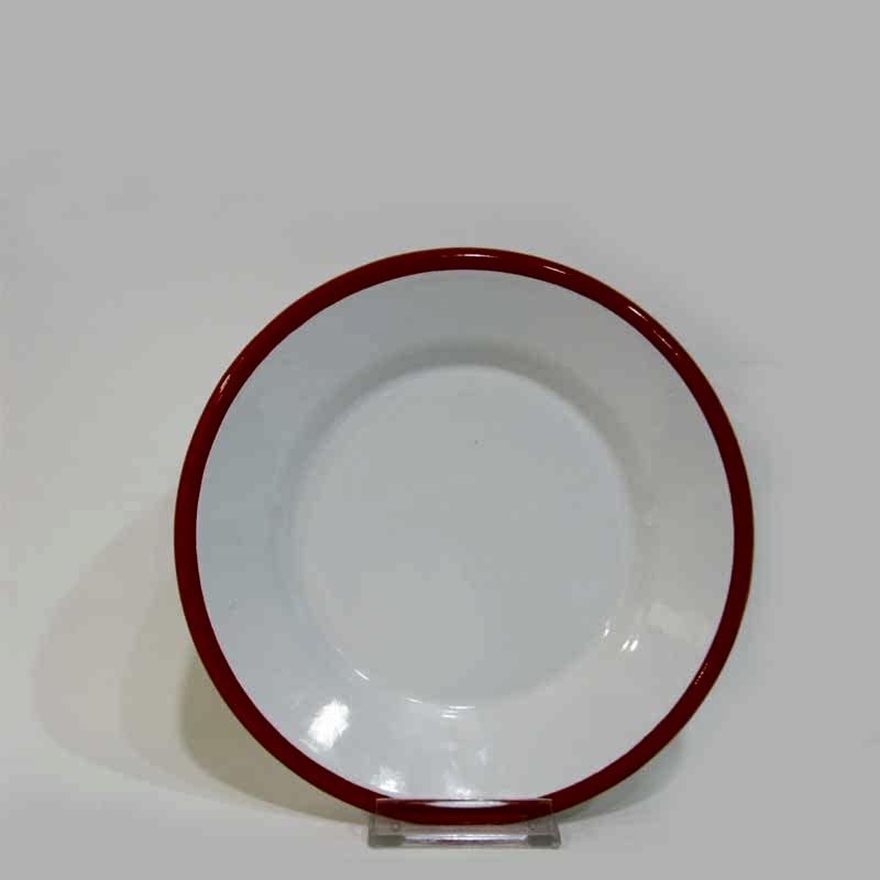 Emaye Tabak 21 cm Kırmızı