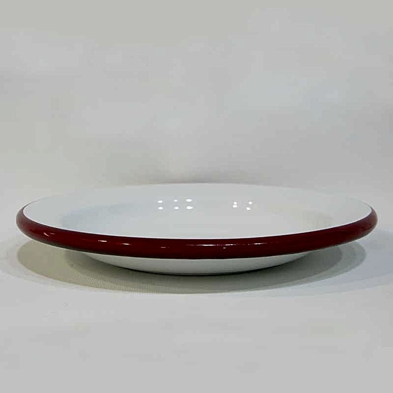 Emaye Çukur Tabak Kırmızı