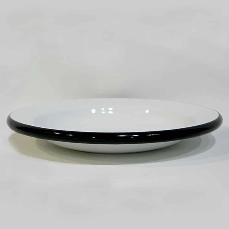 Emaye Çukur Tabak Siyah