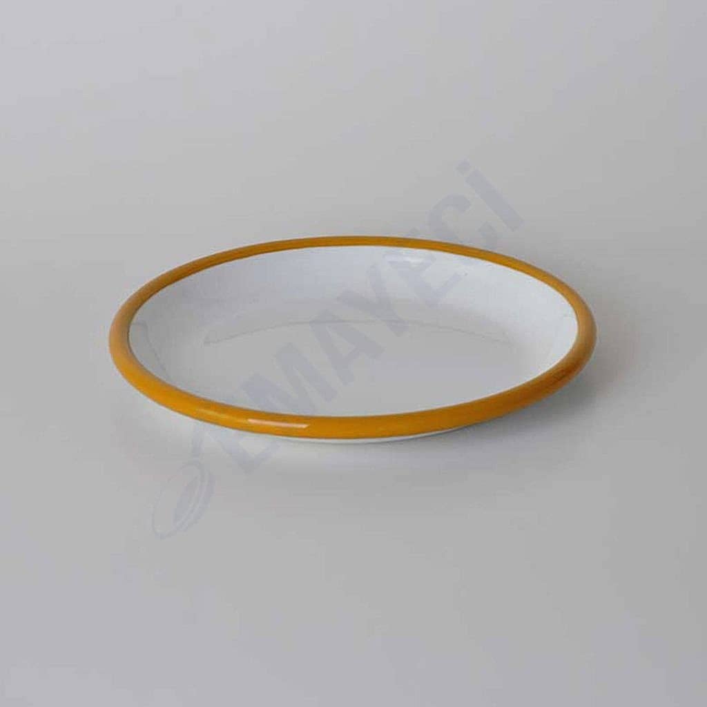 Emaye Tatlı Tabağı Oksit Sarı