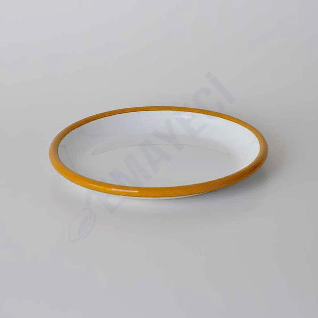 Emaye Tatlı Tabağı Oksit Sarı