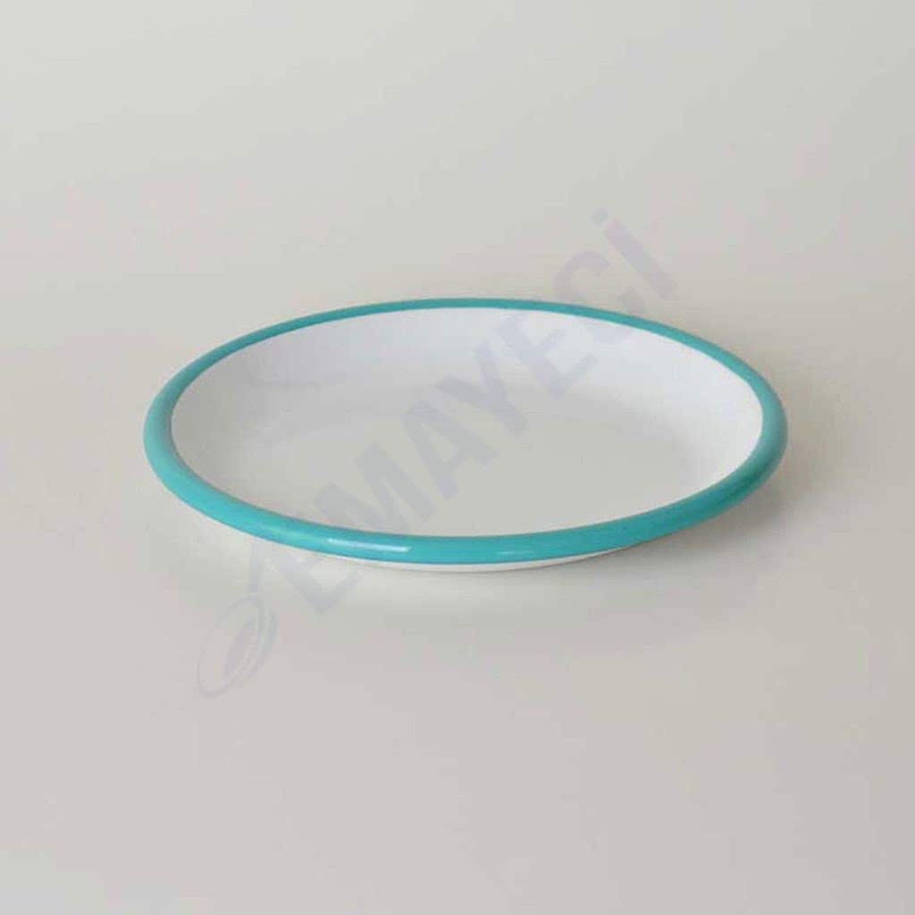 Emaye Tatlı Tabağı Turkuaz