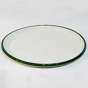 Emaye Yuvarlak Sığ Tepsi Asker Yeşili