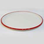 Emaye Yuvarlak Sığ Tepsi Kırmızı