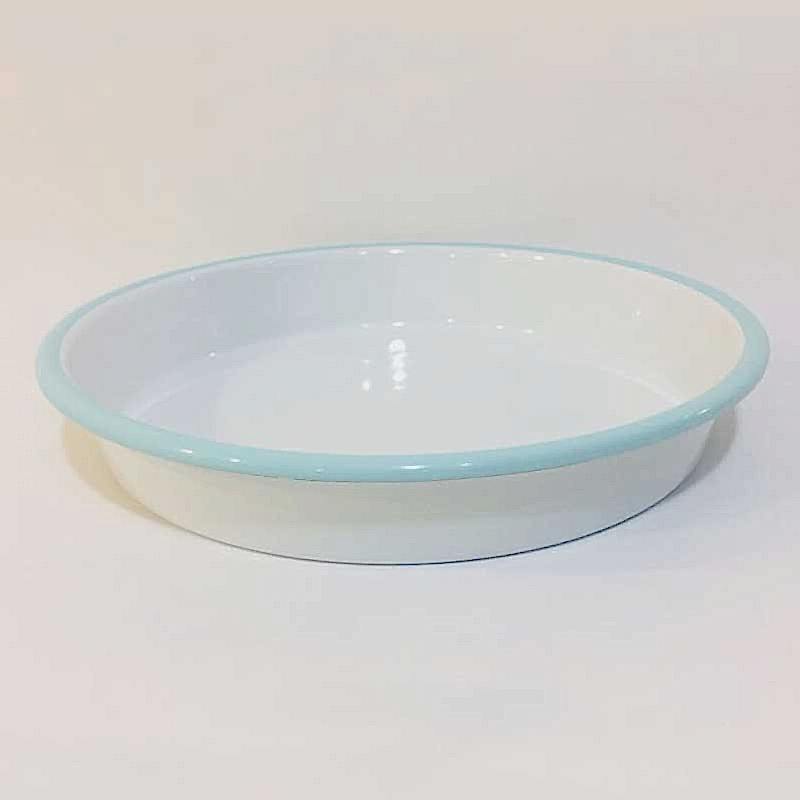Emaye Yuvarlak Fırın Tepsisi Mint Mavi