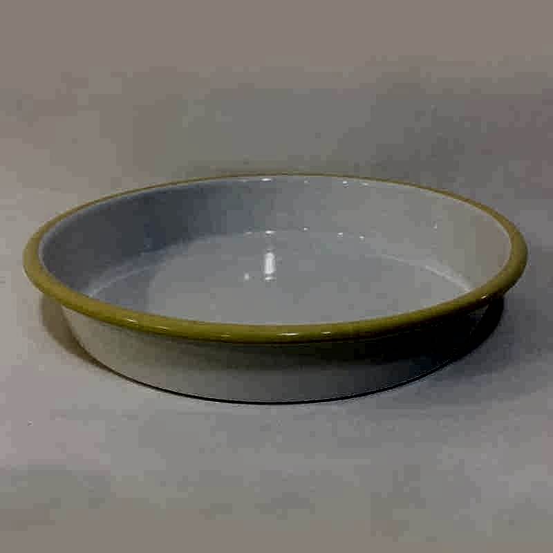 Emaye Yuvarlak Fırın Tepsisi Sarı