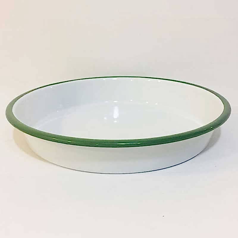 Emaye Yuvarlak Fırın Tepsisi Çimen Yeşili