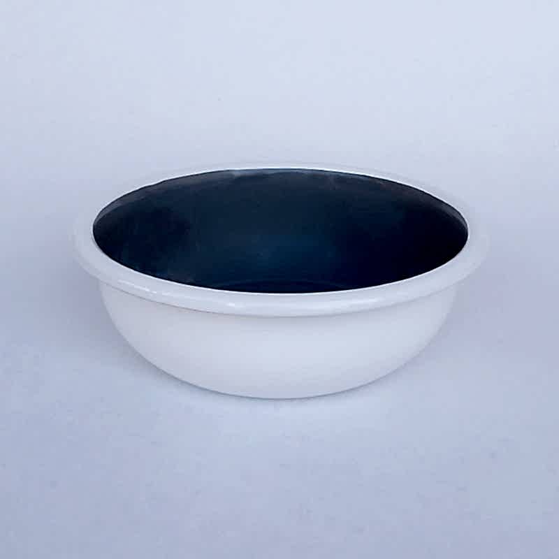 Emaye Kase Beyaz Gri