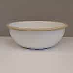 Emaye Kase 16 cm Beyaz Bej