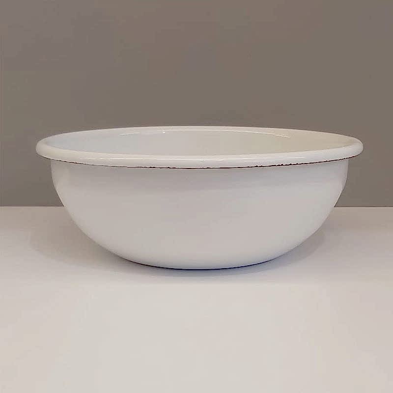 Emaye Kase 16 cm Beyaz