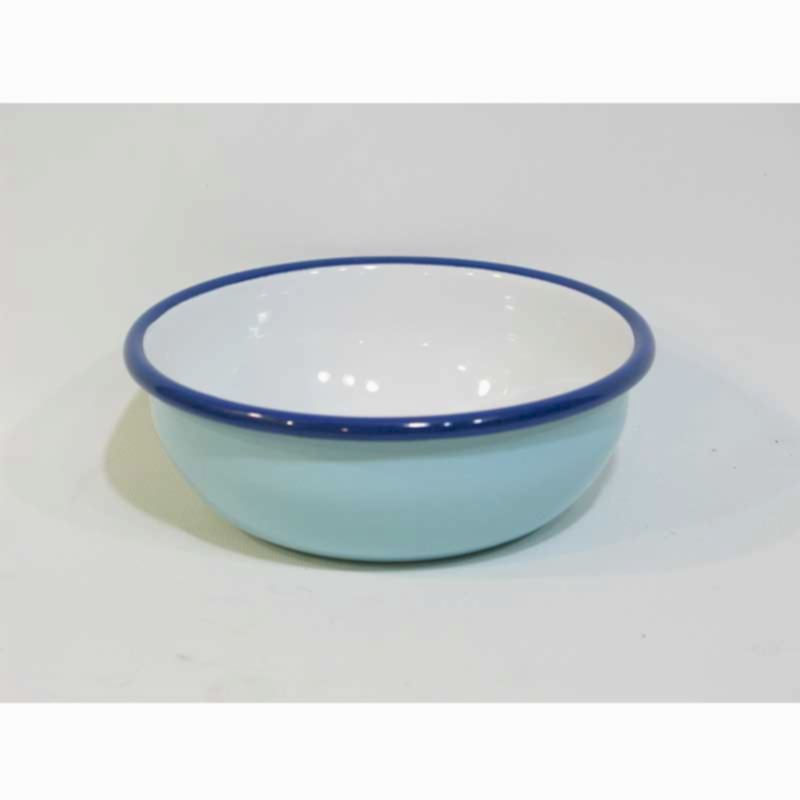 Emaye Kase 14 cm Açık Mavi