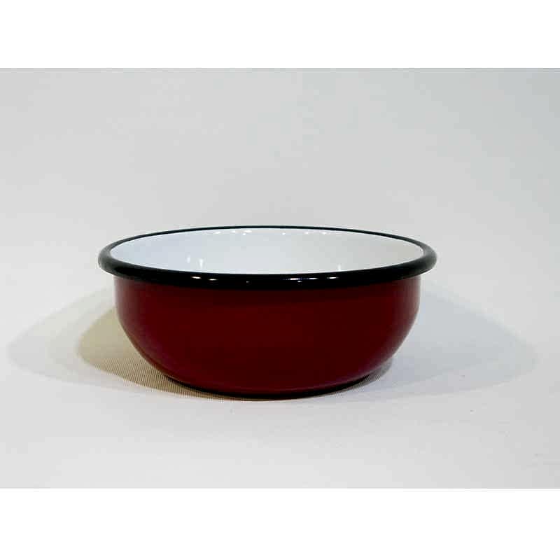 Emaye Kase 14 cm Kırmızı