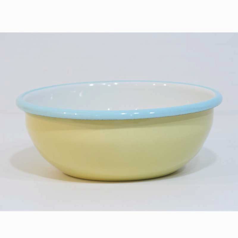 Emaye Kase 16 cm Sarı