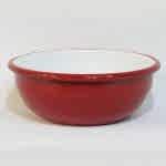 Emaye Kase 16 cm Kırmızı
