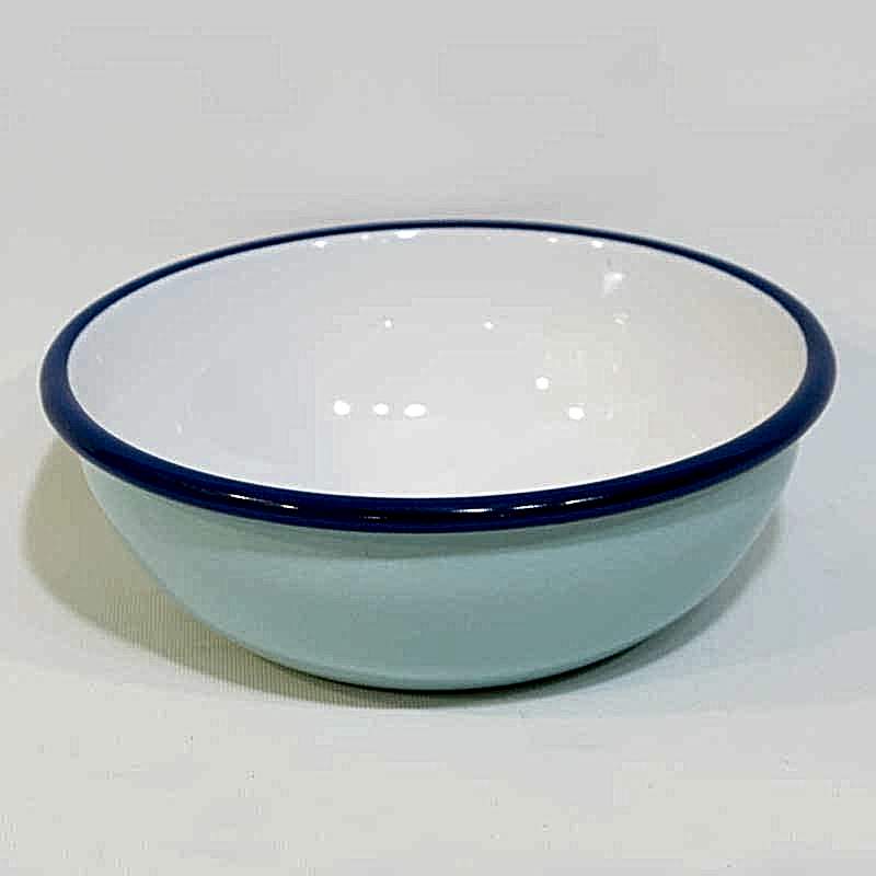 Emaye Kase 16 cm Açık Mavi