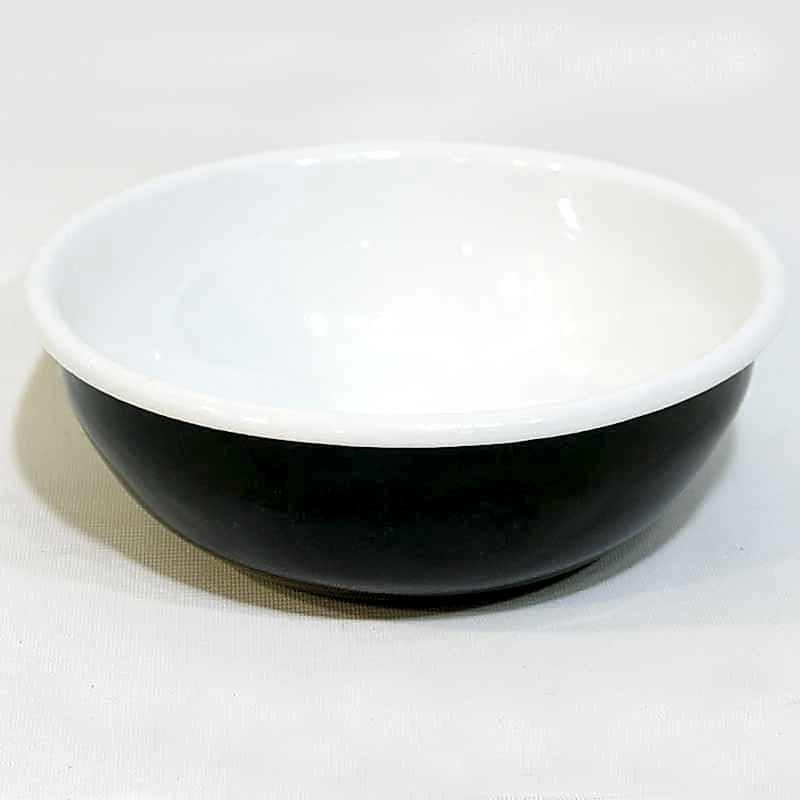 Emaye Kase 16 cm Siyah