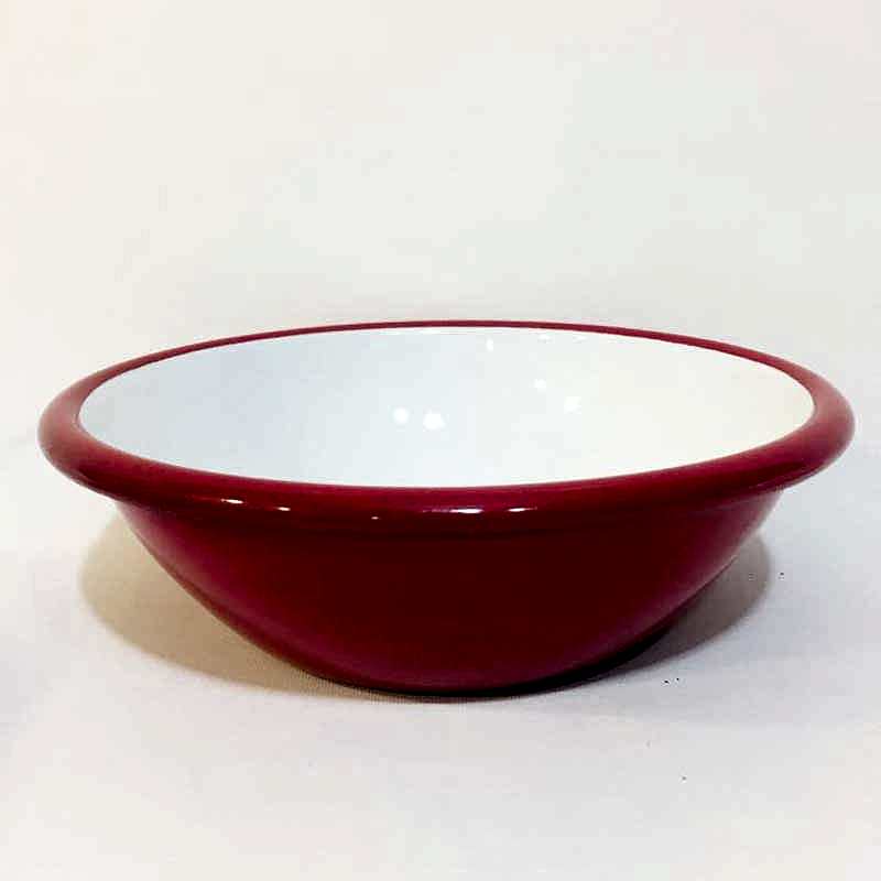 Emaye Salata Kasesi Kırmızı