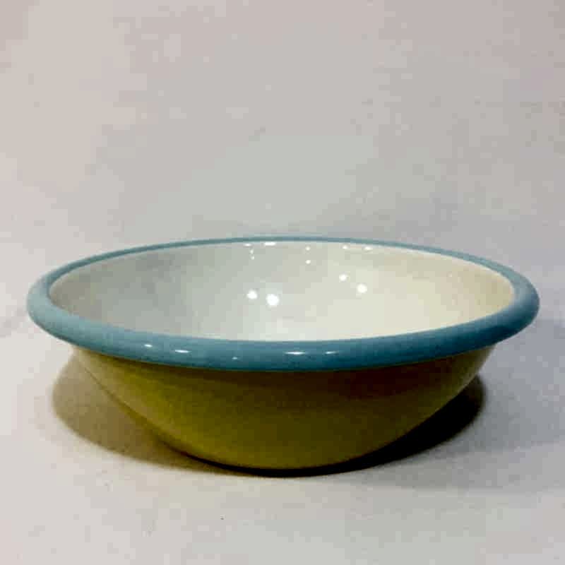 Emaye Salata Kasesi Sarı Nil Mavi