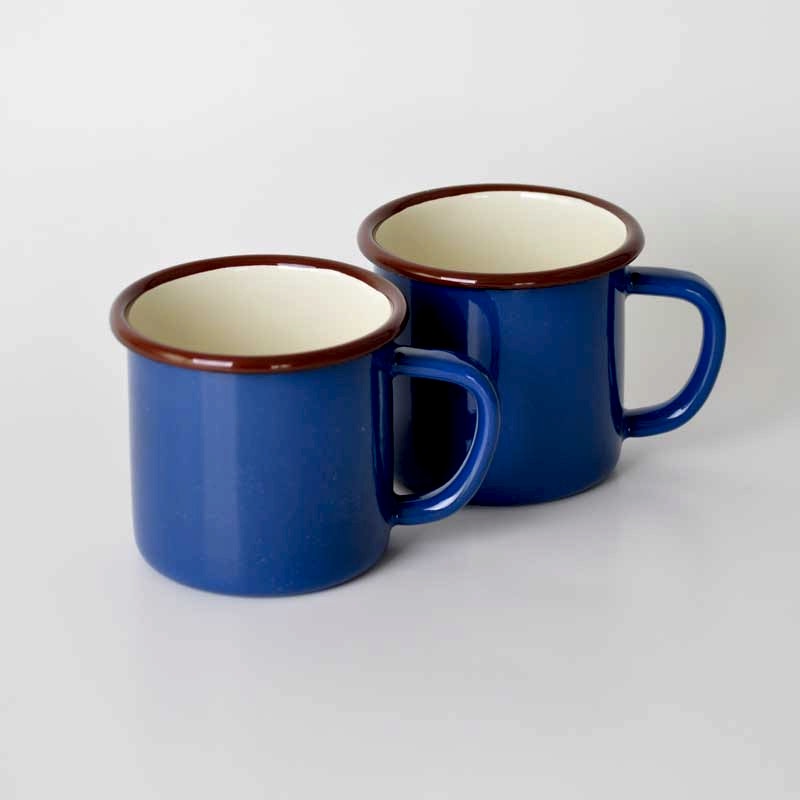 2'li Emaye Kupa Lacivert