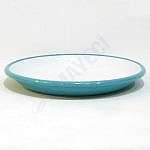 Emaye Derin Düz Servis Tabağı Turkuaz