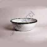 Emaye Kase 26 cm Beyaz Kordon Yeşil