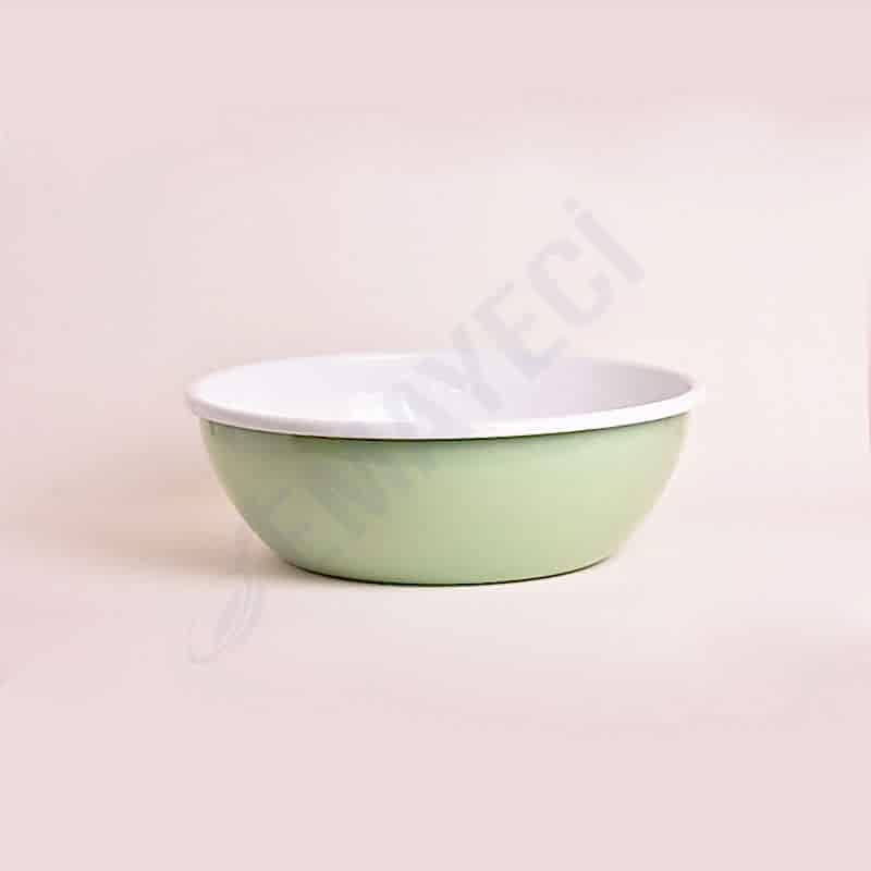Emaye Kase 26 cm Mint Yeşili