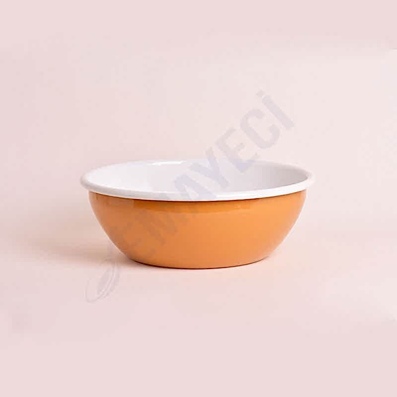 Emaye Kase 26 cm Oksit Sarı