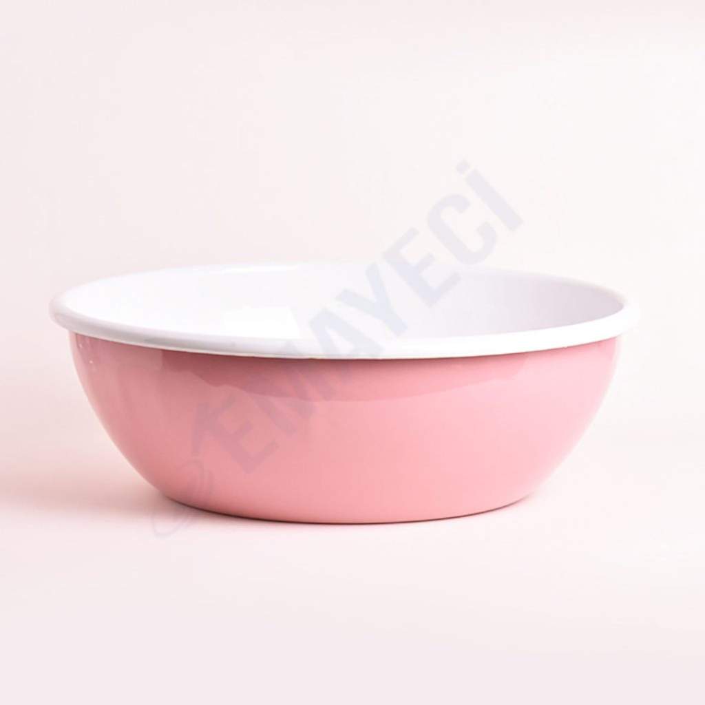 Emaye Kase 32 cm Pembe