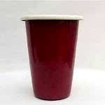 Emaye Konik Bardak Büyük Kırmızı