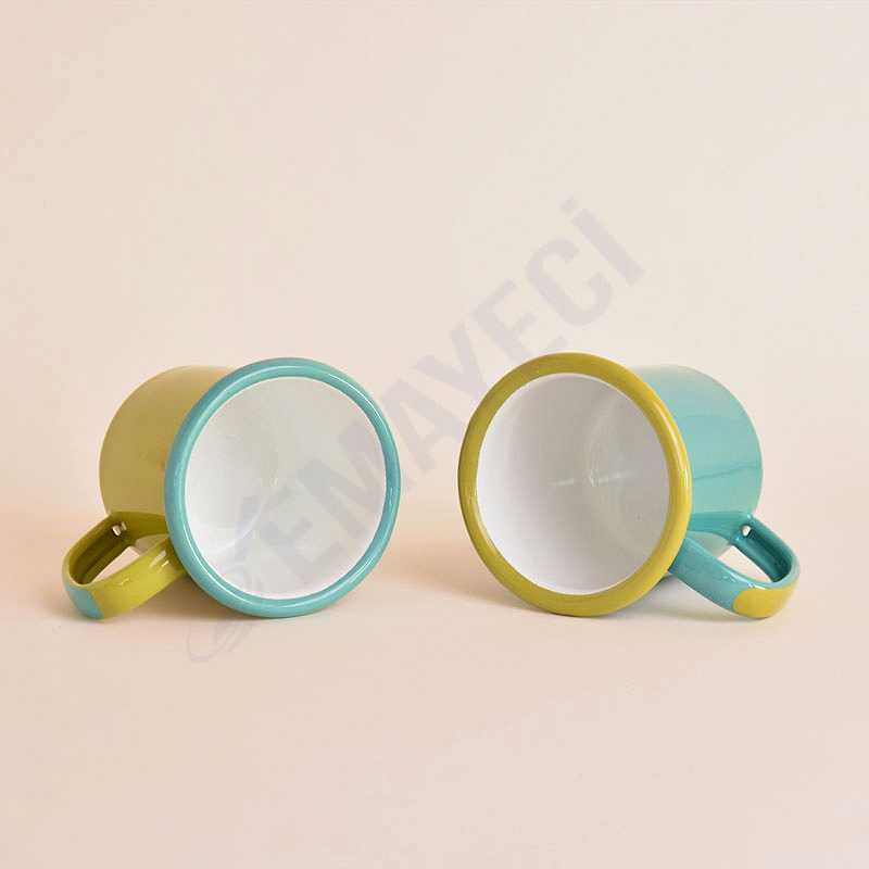 Emaye Küçük Kupa Turkuaz Yeşil