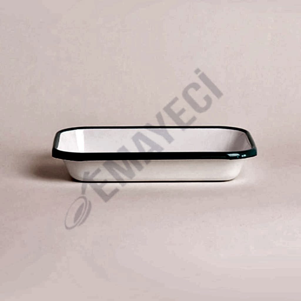 Emaye Meze Tabağı 21 x 16 cm Turkuaz