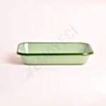 Emaye Meze Tabağı 21 x 16 cm Yeşil Kordonlu