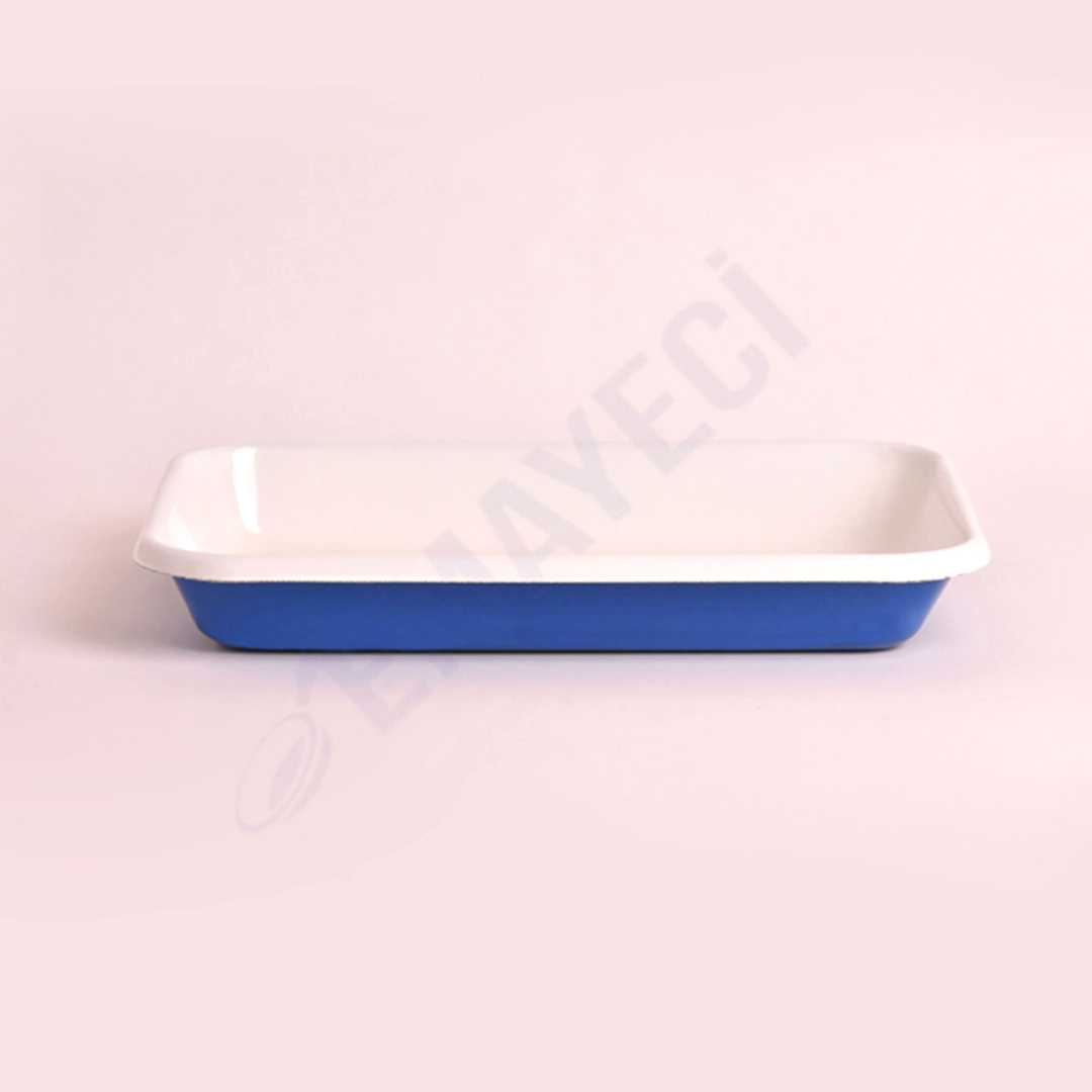 Emaye Meze Tabağı 26 x 18 cm Mavi