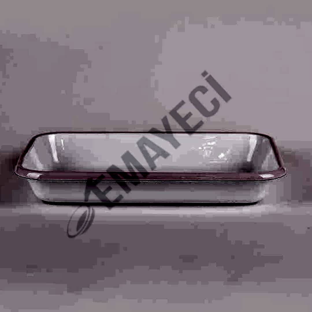 Emaye Meze Tabağı 26 x 18 cm Pembe