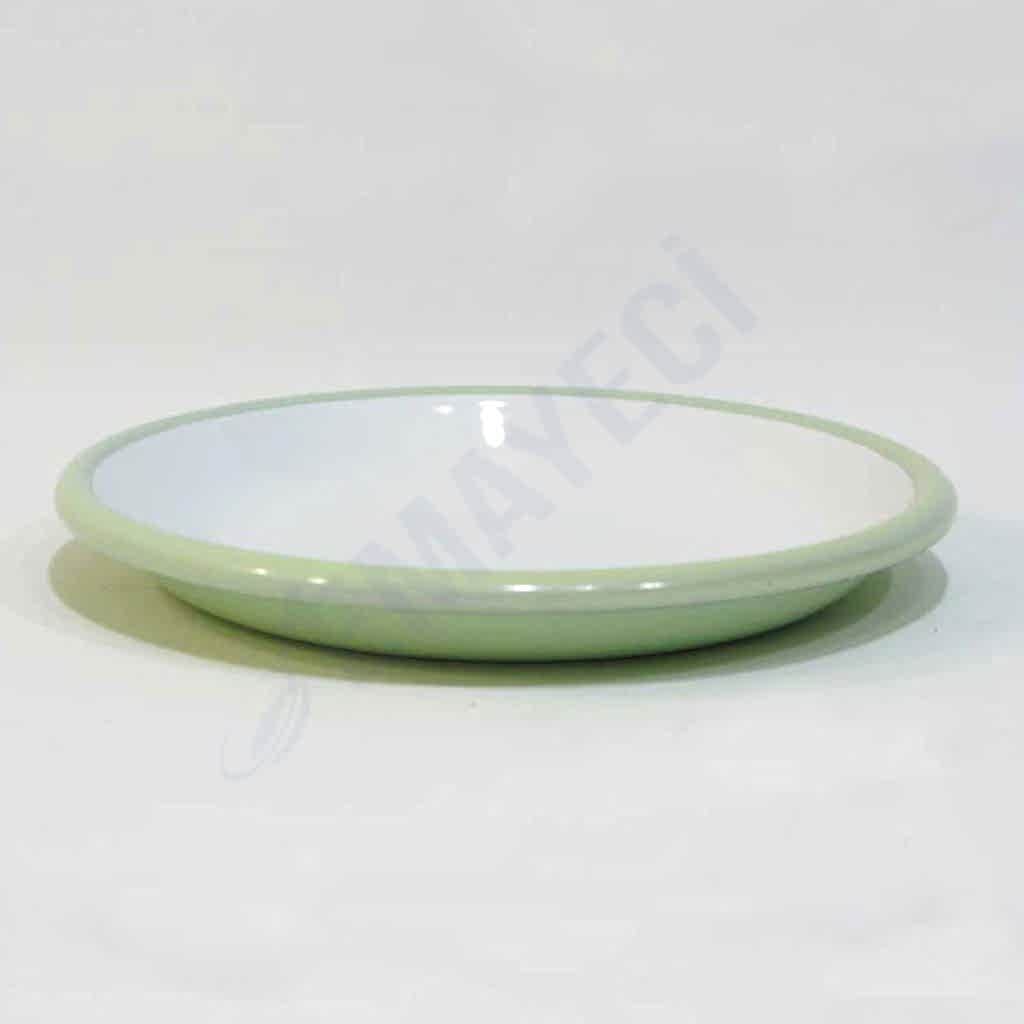 Emaye Servis Tabağı 20 cm Mint Yeşil