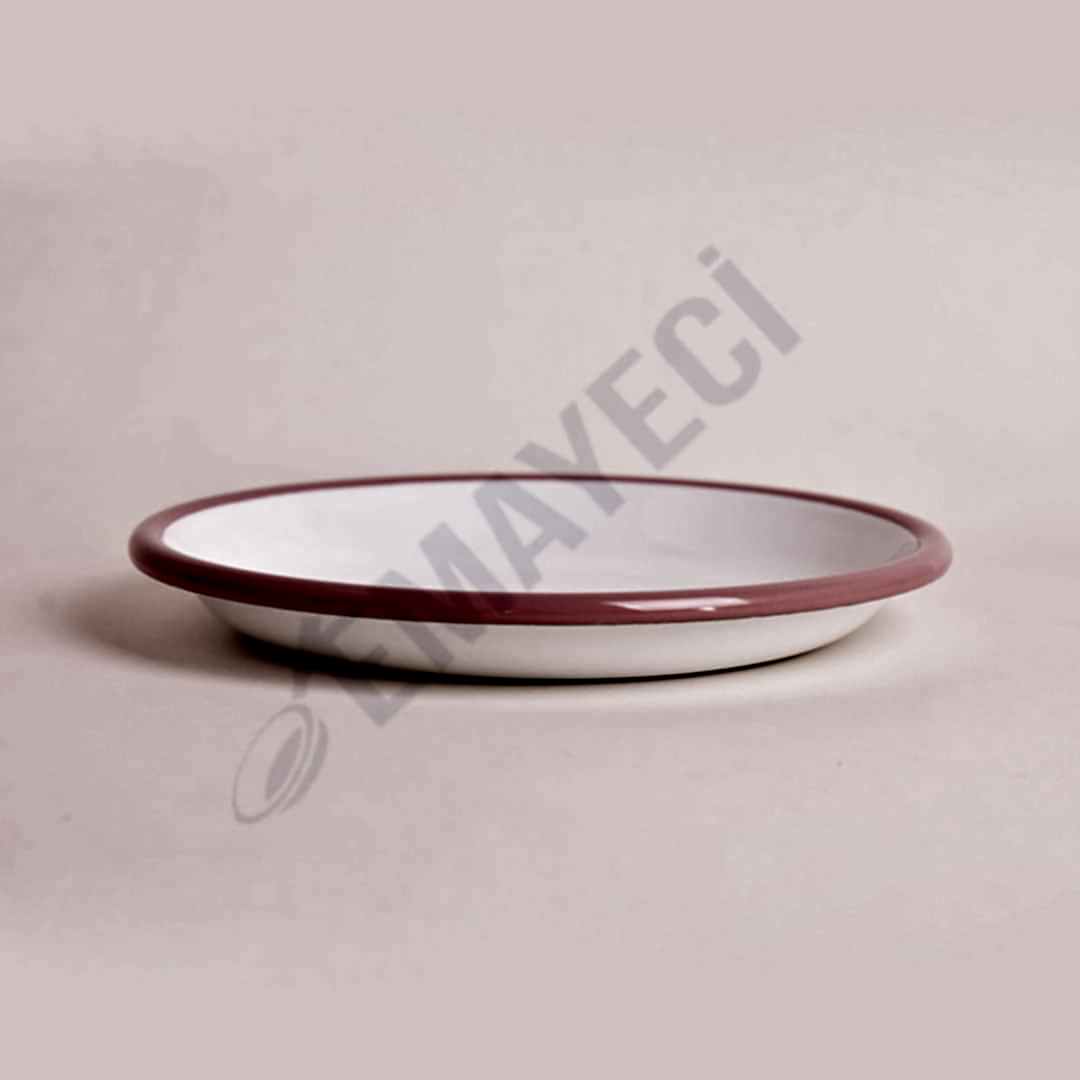 Emaye Servis Tabağı 20 cm Pembe