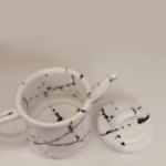 Emaye Demlik 500 ml Sıçratma Desen