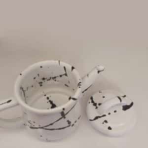 Emaye Demlik 500 ml Sıçratma Desen