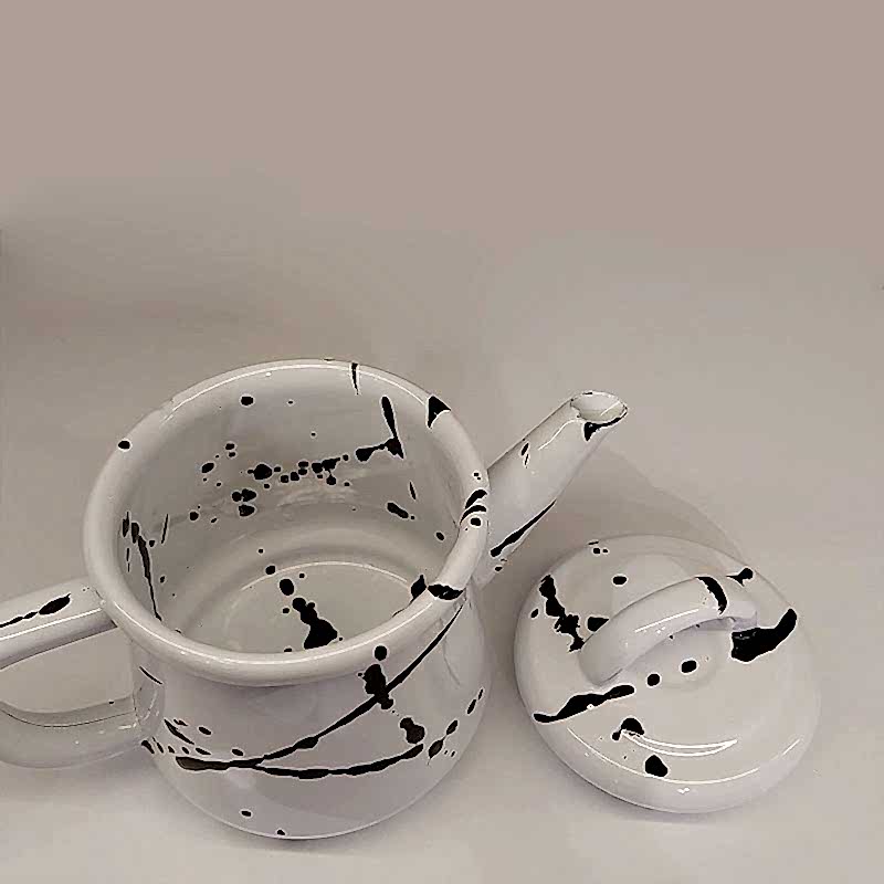 Emaye Demlik 500 ml Sıçratma Desen