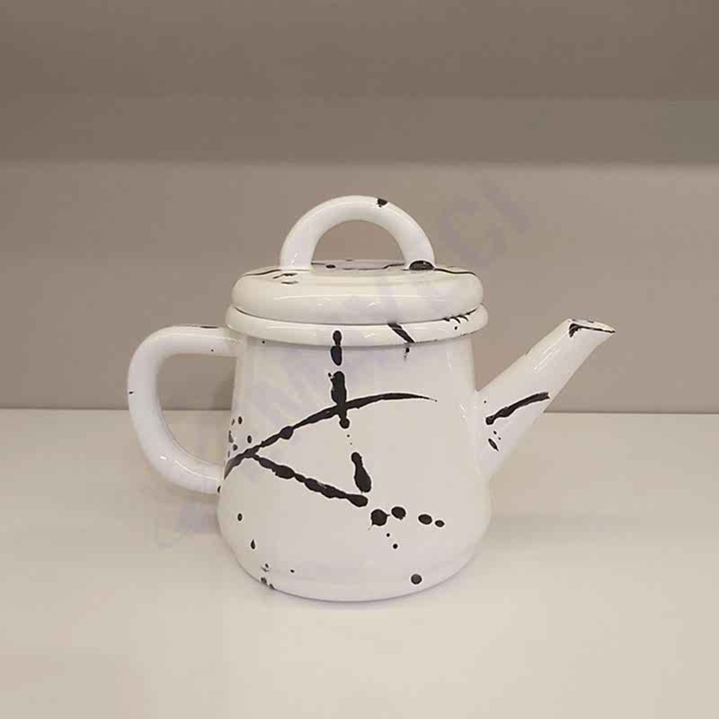 Emaye Demlik 500 ml Sıçratma Desen